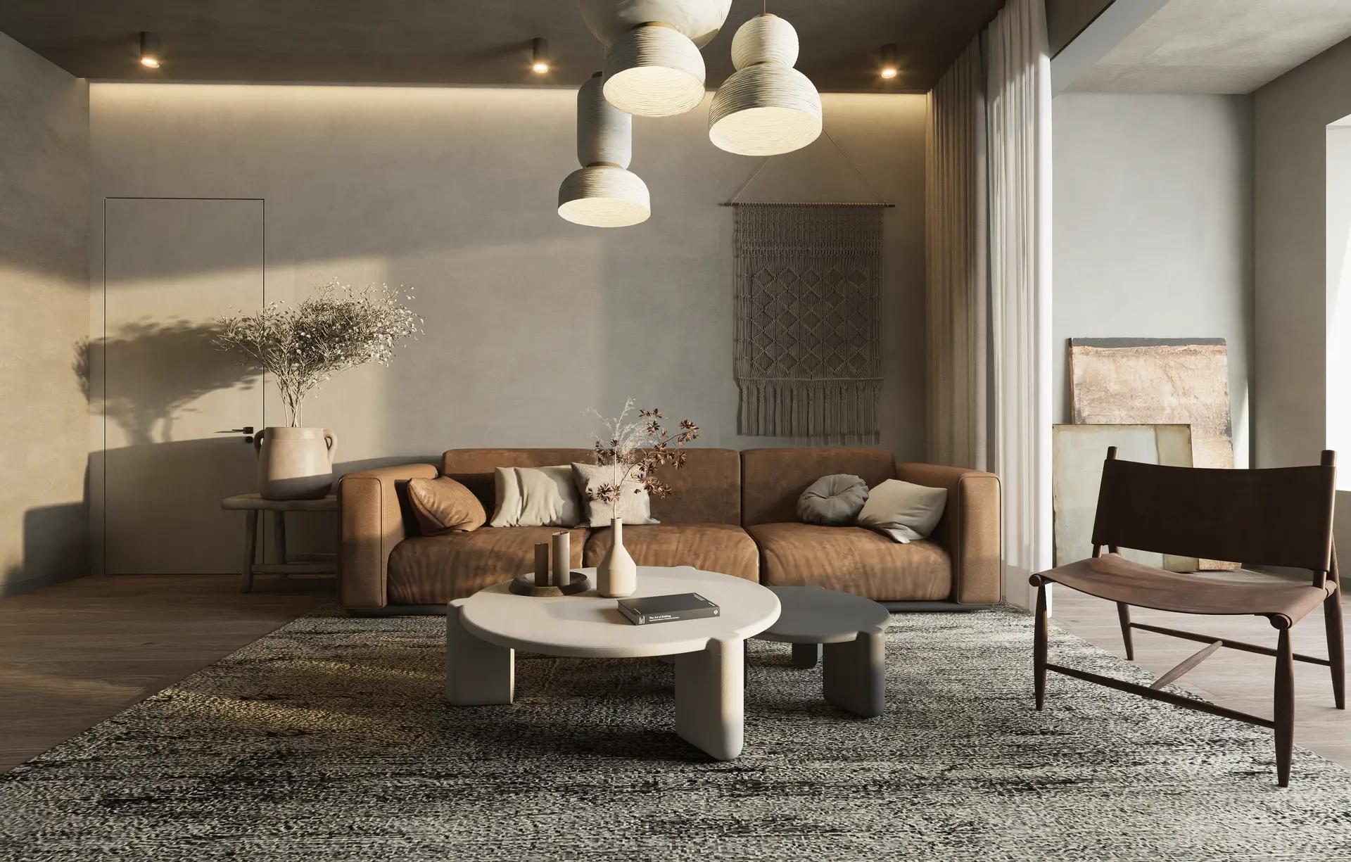 Warm interior lighting
